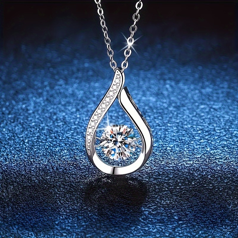 Dynamic Teardrop Shaped Pendant Necklace — Gift for Her